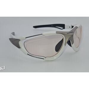 Shimano CE-S70X Cycling Sunglasses White Gray Sport Performance Wrap Shield